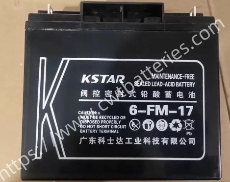 KSTAR 6-FM-17 VRLA Battery 12V 17Ah Sealed Lead Acid Batteries Replacement for UPS Energy Storage