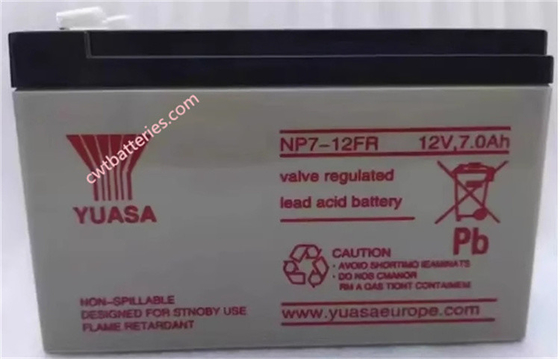 YUASA NP7-12FR 12V 7.0AH UPS Battery Valve Regulated Sealed Lead Acid Battery for UPS, Emergency Lighting and Power Systems.