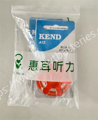 KEND A13 1.45V Hearing Zinc Air Battery Orange Small Button Battery for Audiphones