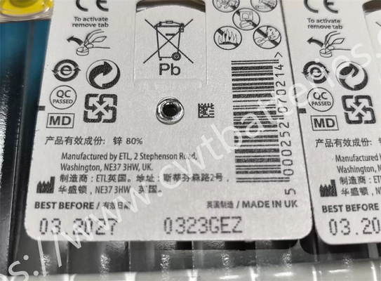 KEND A10 1.45V Hearing Zinc Air Battery Audiphones Yellow Disposable Battery