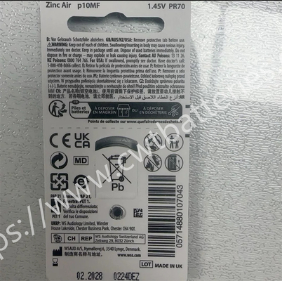 EXTRAPOWER A10 1.45V Hearing Zinc Air Battery Button Batteries Black Label Small Battery,6pcs/pack