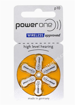 Powerone P10 1.45V Bateria de ar de zinco auditiva Baterias inofensivas Baterias pequenas Bateria de botão Bateria
