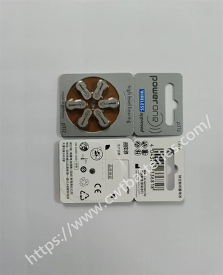 Bateria Powerone P312 1.45V para Aparelho Auditivo Zinco Ar Bateria de botão de zinco-ar descartável Bateria de longa duração