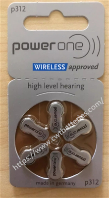 Bateria Powerone P312 1.45V para Aparelho Auditivo Zinco Ar Bateria de botão de zinco-ar descartável Bateria de longa duração
