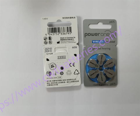 Powerone P675 1.45V Hearing Zinc Air Battery Small Batteries Portable Batteries Environmental friendly Battery