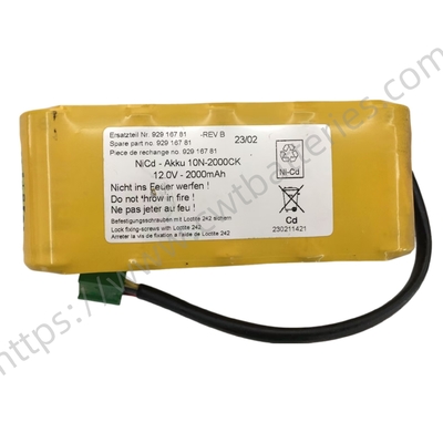GE Dash2000 Patient Monitor 92916781 Ni-Cd Battery 12V 2000mAh Replacement Batteries