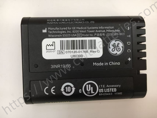 GE HealthCare Patient Data Module (PDM) 2016989-003 Rechargeable Lithium Ion Battery 10.8V 1.85Ah 20Wh