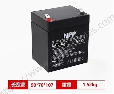 12V 5Ah Battery NP12-5 VRLA Battery Rechargeable Valve Regulated Lead-acid for UPS Power Storage
