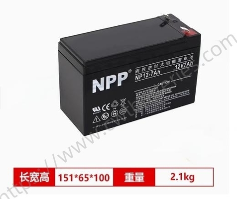 NP12-7 VRLA Battery 12V 7Ah Sealed Lead Acid Rechargeable Battery for Small UPS Solar Power IOT Kids Car Outdoor Camper