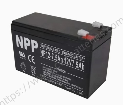 12V 7.5Ah Valve Regulated Lead-Acid Battery NP12-7.5 AGM Maintenance-free for Razor Scooter Solar System