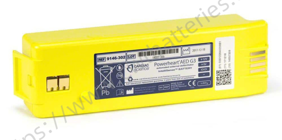 Cardiac Science 9146-302 Battery Replacement for Powerheart AED G3 Automated External Defibrillator