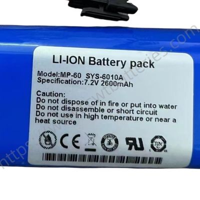 7.2V 2600mAh Li-ion Battery for Medcaptain MP-60 Syringe Pump