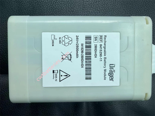 Drager 8415290-11 Rechargeable Ni-MH Battery 24V 2500 mAh New Original for Evita V500 V300 Babylog VN500 Replaces 8415290-08