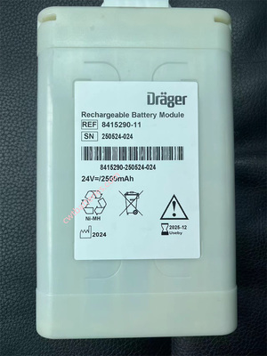 Drager 8415290-11 Rechargeable Ni-MH Battery 24V 2500 mAh New Original for Evita V500 V300 Babylog VN500 Replaces 8415290-08