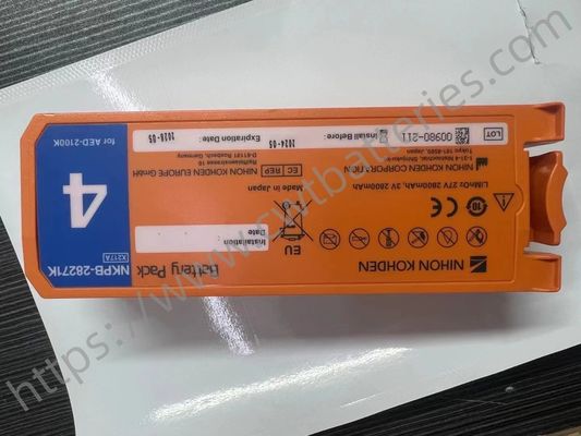 Nihon Kohden NKPB-28271K 27V 2800mAh LiMnO2 AED Battery with 90 Days Warranty for AED-2100 AED-2150 AED-2151 AED-2152 Defibrillator