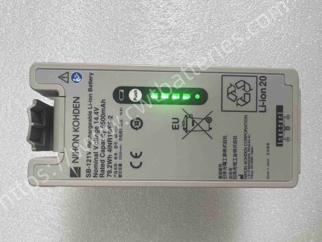 Nihon Kohden SB-121V 79.2Wh New Original Rechargeable Lithium Ion Defibrillator Battery for Cardiolife EMS-1052 Machine