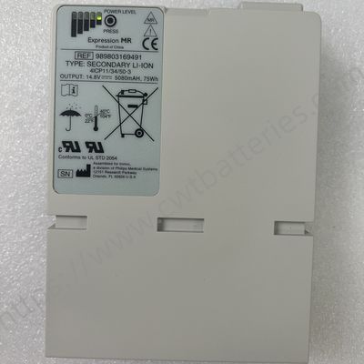 PHiliph 989803169491 MRI-Compatible Secondary Li-ion Battery for Invivo MRI Expression Patient Monitor 14.8V 5080mAh 75Wh